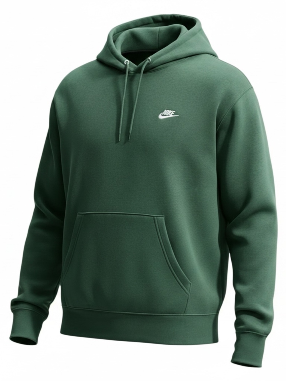 Nike Club Men's Pullover Fleece Hoodie Fir Green Size M